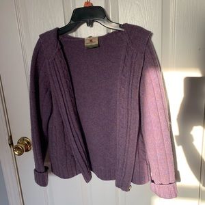 100% WOOL CARRAIGDONN IRISH PURPLE SWEATER